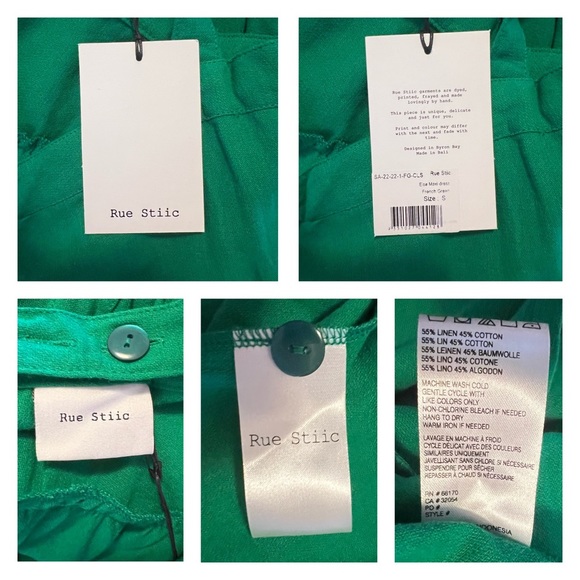 New! RUE STIIC Elsa Linen Blend Tiered Maxi Dress - Picture 12 of 12